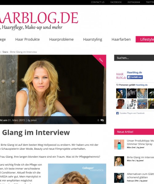 Birte im Interview mit Haarblog
